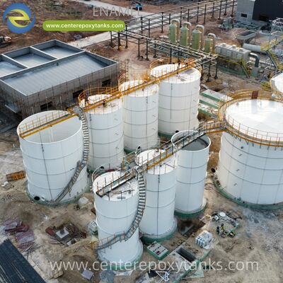 Réservoirs de stockage d'eau à boulonnage en tant que réservoirs de piscine de clarification: facilite le processus de sédimentation dans le traitement de l'eau avec une structure modulaire stable.