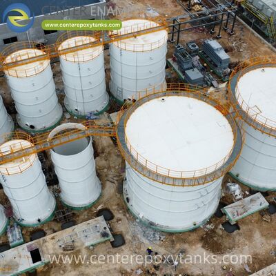 Les réservoirs en acier boulonné comme réservoirs de boues de biogaz: stockage sécurisé du sous-produit riche en nutriments du processus de digestion.