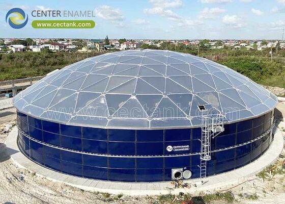 Réservoir de toit conique autoportant, résistant à la corrosion, avec installation rapide