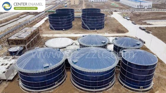 Solutions anaérobies de pointe : réservoirs GFS + toit à double membrane pour les eaux usées des abattoirs au Cambodge
