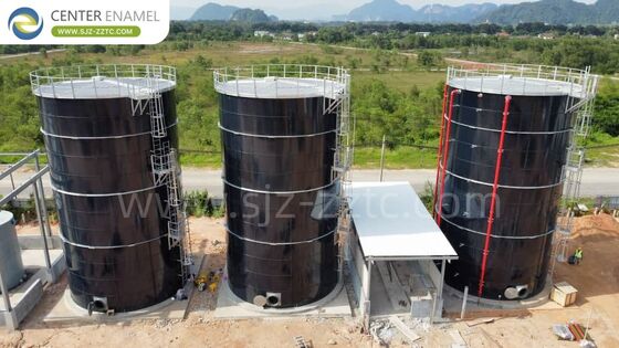 Solutions de biogaz de pointe avec des réservoirs GFS et des toits à double membrane pour les déchets alimentaires des restaurants à Singapour