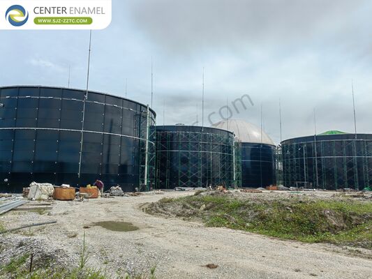 Conception d'une usine de biogaz professionnelle avec des réservoirs GFS pour le traitement du fumier de poulet au Nigéria