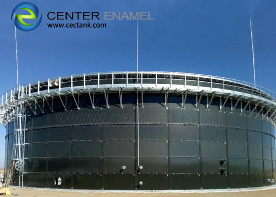 Réservoirs de stockage de biogaz en acier boulonné vert foncé personnalisés