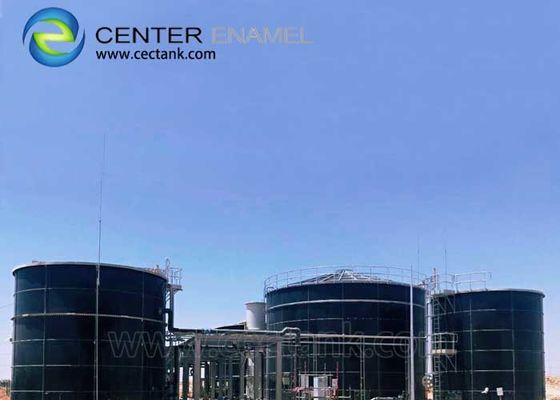 Réacteurs à réservoir à mélange continu en acier boulonné (RTC) pour les installations industrielles de biogaz et les usines de traitement des eaux usées WWTP