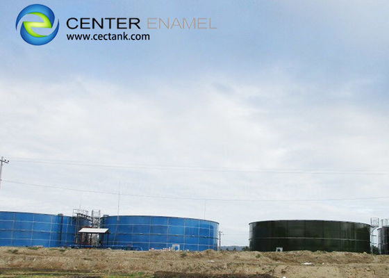 Réservoirs de stockage d'eau pour les eaux usées, revêtus de verre PH14 bleu foncé