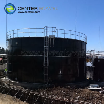 Réservoir de stockage des eaux usées en verre fusionné à l'acier pour une usine municipale de traitement des eaux usées