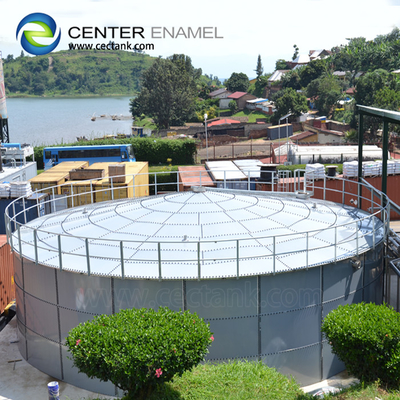 Fondation en béton réservoirs de stockage à boulons en acier inoxydable pour les eaux usées