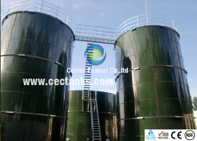 6.0Tensions Mohs réservoirs en acier fondu en verre pour le stockage de la production de biogaz de fumier de poulet 1