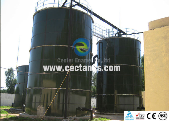 6.0Tensions Mohs réservoirs en acier fondu en verre pour le stockage de la production de biogaz de fumier de poulet 0