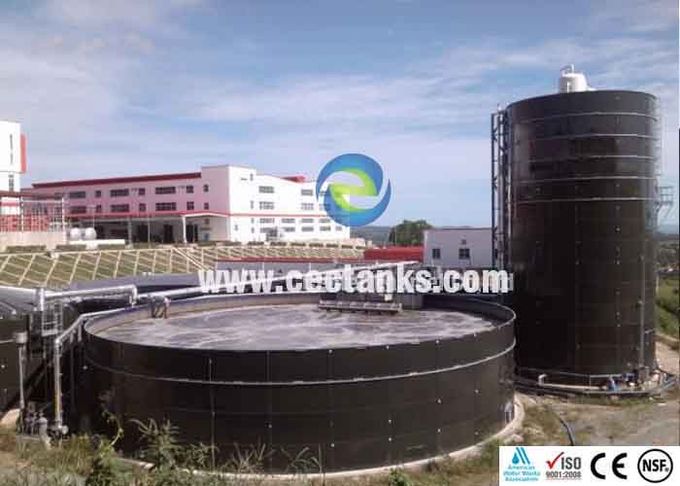 Réservoirs industriels en acier fondu en verre pour le stockage de liquides/boues hautement corrosifs 0