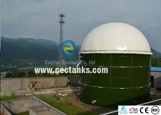 Réservoir de stockage de biogaz à toit à double membrane 0