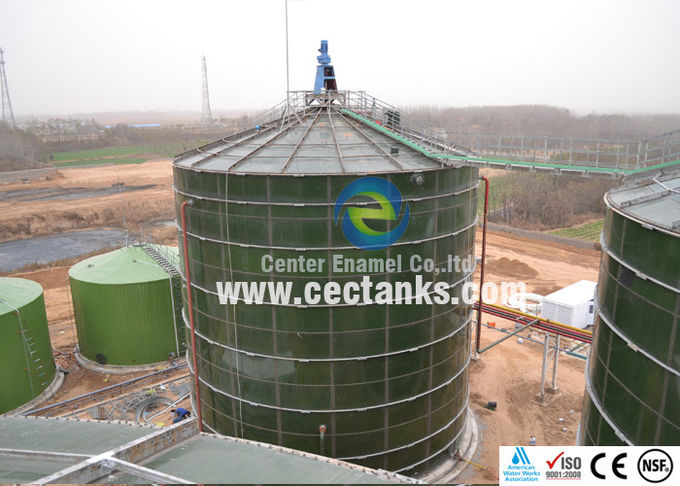 Centrale de production de biogaz réservoirs en acier fondu en verre pour la fermentation anaérobie 0