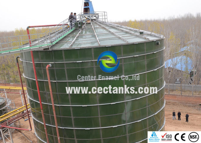 Réservoir d'eau en acier de 10000 / 10K gallons / réservoir de stockage d'eau vitrée pour les installations de biogaz 1