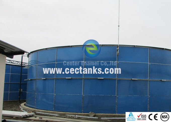 Réservoir d'eau en acier de 10000 / 10K gallons / réservoir de stockage d'eau vitrée pour les installations de biogaz 0
