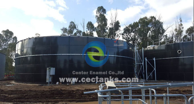 Réservoir de stockage de biogaz en verre fondu en acier, résistant à la corrosion et à faible coût d'entretien 0
